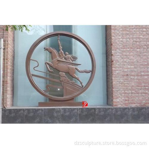 bronze relief tile designs in circle